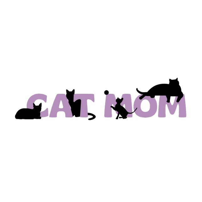 Minimalist Customisable Cat Mum Text Shadow Image T-Shirt (Creator Uploaded)