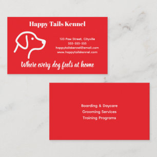 Minimalist Customisable Kennel Business Card