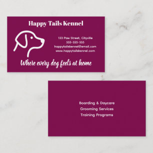 Minimalist  Customizable Kennel Business Card 
