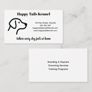 Minimalist  Customizable Kennel Business Card 