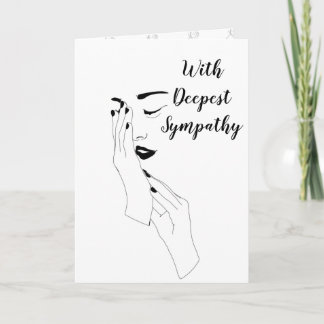 Minimalist Customizable White Sympathy Card