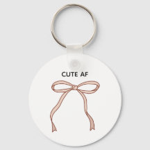 Minimalist Cute AF Pink Coquette Ribbon Bow
