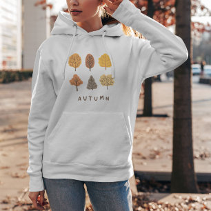 Minimalist Cute Autumn Trees  Hoodie