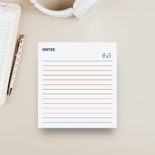 Minimalist cute bear note taking