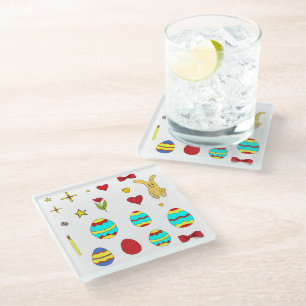 Minimalist Cute  Happy Easter  cartoon  Coaster