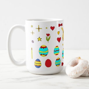 Minimalist Cute  Happy Easter  cartoon   Coffee Mug