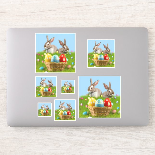 Minimalist Cute  Happy Easter flowers cartoon   (Computer)