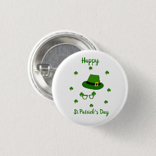 Minimalist Cute Happy St Patrick's Day 3 Cm Round Badge