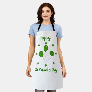 Minimalist  Cute Happy St Patrick's Day   Apron
