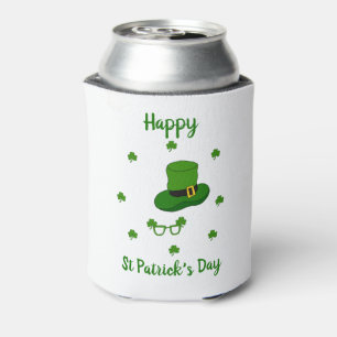 Minimalist  Cute Happy St Patrick's Day    Can Cooler