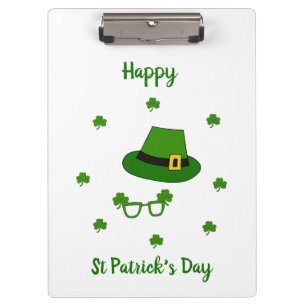 Minimalist  Cute Happy St Patrick's Day    Clipboard