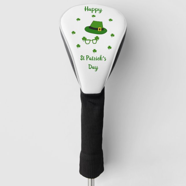 Minimalist  Cute Happy St Patrick's Day    Golf Head Cover (Front)