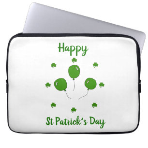 Minimalist  Cute Happy St Patrick's Day  Laptop Sleeve