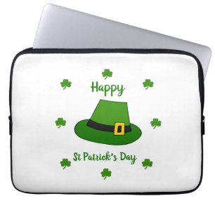 Minimalist  Cute Happy St Patrick's Day     Laptop Sleeve