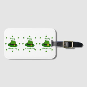Minimalist Cute Happy St Patrick's Day Luggage Tag