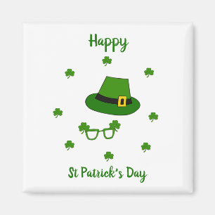 Minimalist Cute Happy St Patrick's Day Magnet