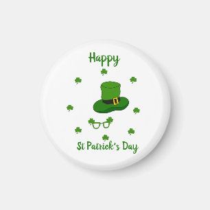 Minimalist Cute Happy St Patrick's Day Magnet