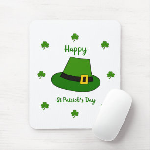 Minimalist  Cute Happy St Patrick's Day   Mouse Mat