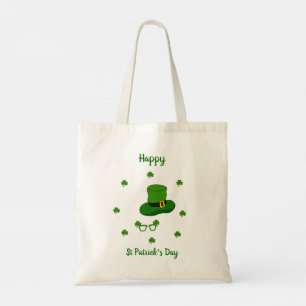 Minimalist Cute Happy St Patrick's Day Tote Bag