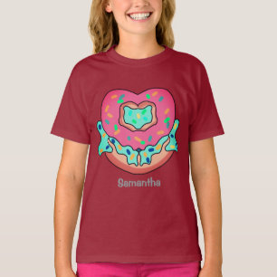 Minimalist Cute Heart Doughnut Love T-Shirt