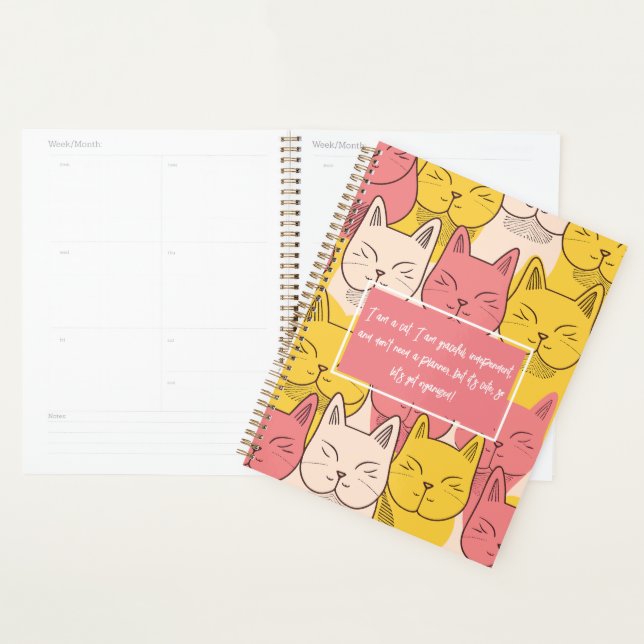 Minimalist Cute Pink and Yellow Planner (Display)