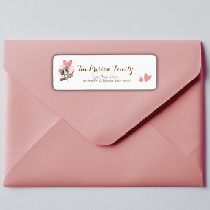 Minimalist Cute Raccoon Baby Shower Return Address