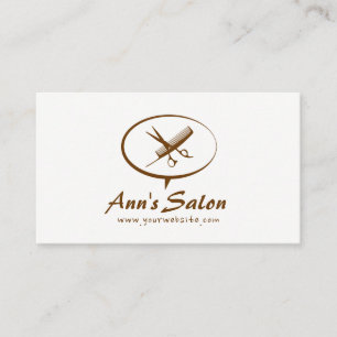 Minimalist Cute Scissor Comb Hair Beauty Salon Business Card