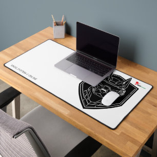 Minimalist Cyberpunk Doberman Tactical Gaming Desk Mat