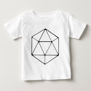 Minimalist D20 Design Tabletop Gamer Geek Baby T-Shirt