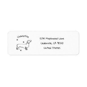 Minimalist Dachshund Art - Your Text, Your Style