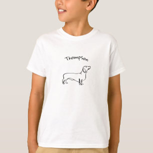 Minimalist Dachshund Art - Your Text, Your Style T-Shirt