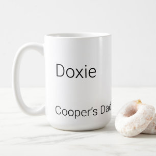 Minimalist Dachshund Custom Name Coffee Mug