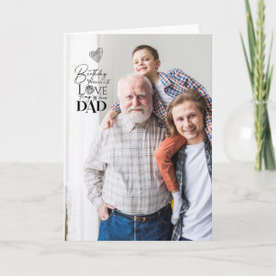 Minimalist Dad Birthday Typography Photo Card