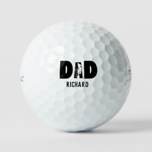 Minimalist dad EST personalised name Golf Balls