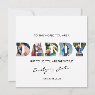 Minimalist DADDY Photo Collage Happy Father's Day