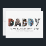 Minimalist DADDY Photo Collage Happy Father's Day Card<br><div class="desc">Minimalist DADDY Photo Collage Happy Father's Day Card</div>