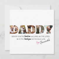 Minimalist DADDY Photo Collage Happy Father's Day