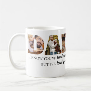 Minimalist DADDY Photo Collage Happy Father's Day Coffee Mug