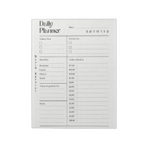 Minimalist Daily Planner Notepad