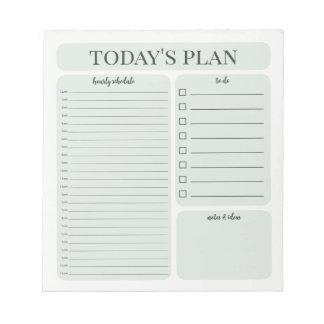 Minimalist Daily Planner Notepad | Hourly To Do