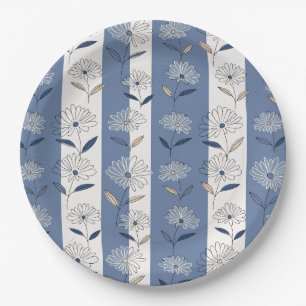 Minimalist Daisy Floral Pattern (1) Paper Plate