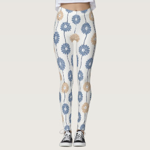 Minimalist Daisy Floral Pattern (5) Leggings