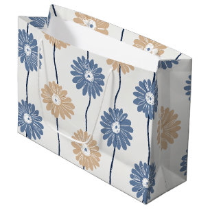 Minimalist Daisy Floral Pattern (6) Large Gift Bag