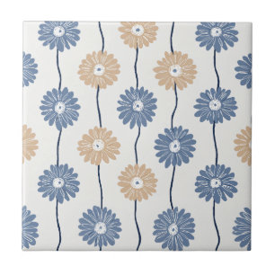 Minimalist Daisy Floral Pattern (6) Tile