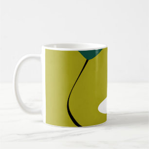Minimalist Daisy Flower Abstract Botanical Art Coffee Mug