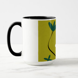 Minimalist Daisy Flower Abstract Botanical Art Mug