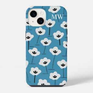 Minimalist Daisy Meadow Monogram iPhone 14 Case