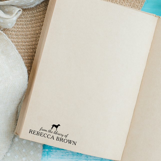Minimalist Dalmatian Dog From the Library Of, Book Rubber Stamp (Creator Uploaded)