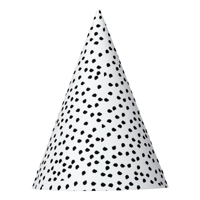 Minimalist Dalmatian Spots Modern Cute Dalmatian Party Hat (Front)