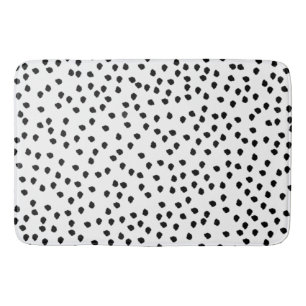Minimalist Dalmatian Spots Simple Modern Cute Bath Mat